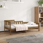 vidaXL Lit de jour sans matelas marron miel 80x200 cm bois pin massif