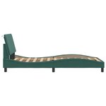 vidaXL Cadre de lit avec tête de lit Vert foncé 100x200 cm Velours