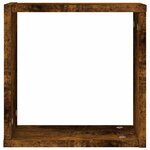vidaXL Étagères murales sous forme de cube 2 Pièces chêne fumé 30x15x30cm