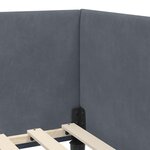 vidaXL Cadre de lit d'angle Autre Gris foncé 80 x 200 cm