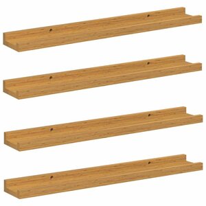 vidaXL Étagère Murale 4 Pièces Beige 60 x 9 x 3 cm Bois d'ingénierie