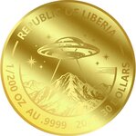 Pièce de monnaie en Or 30 Dollars g 0.155 (1/200 oz) Millésime 2026 ALIEN 1/200 (PRÉCOMMANDE)