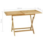 vidaXL Ensemble à manger d'extérieur 5Pièces Bois solide de teck