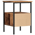 vidaXL Table de chevet vieux bois 34x36x50 cm bois d’ingénierie