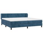 vidaXL Sommier à lattes de lit et matelas Bleu foncé 200x200cm Velours