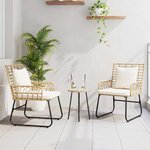 vidaXL Ensemble de salle à manger pour jardin 3 Pièces