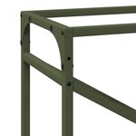 vidaXL Portant de bois chauffage vert olive 60x25x100 cm