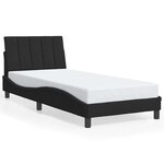vidaXL Cadre de lit sans matelas Hanko noir 90x190 cm velours