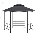 vidaXL Belvédère avec parois 3 1x2 7 m Anthracite