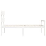 vidaXL Lit pour personne âgée et tête de lit simple bois massif