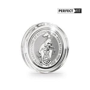 Capsules rondes ULTRA PERFECT FIT pour pièces de 2 oz Queen's Beasts argent. Paquet - 100 capsules