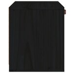 vidaXL Armoire murale Noir 40x30x35 cm Bois de pin massif