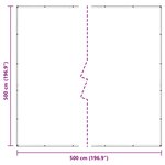 vidaXL Bâche avec œillets Transparent 5 x 5 m Polyéthylène