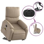 vidaXL Fauteuil inclinable de massage Cappuccino Similicuir