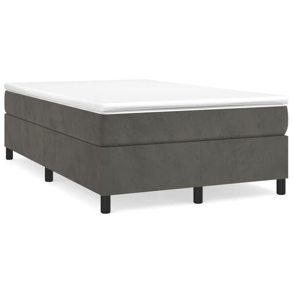 vidaXL Cadre de lit sans matelas gris foncé 120x200 cm velours