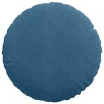 vidaXL Coussins de siège 2 Pièces Bleu Ø 40 x 13 cm Velours
