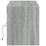 vidaXL Meuble TV mural avec lumières LED sonoma gris 140x31x38 cm