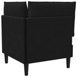 vidaXL Canapé d'angle avec rangement Noir Velours