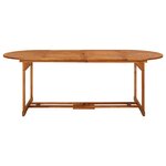 vidaXL Ensemble à manger de jardin 11 Pièces 220x90x75 cm bois d'acacia