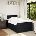 vidaXL Sommier à lattes de lit avec matelas Noir 120x200 cm Velours