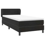 vidaXL Sommier à lattes de lit avec matelas noir 80x210 cm velours