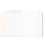 vidaXL Table de chevet murale blanc brillant 35x35x20 cm