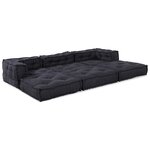 3 poufs modulaires vidaXL en tissu anthracite