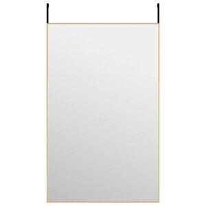vidaXL Miroir de porte Doré 50x80 cm Verre et aluminium