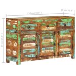 vidaXL Buffet 110x30x65 cm Bois massif de récupération