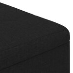 vidaXL Pouf de rangement avec coussin Noir 80 x 80 x 45 cm tissu