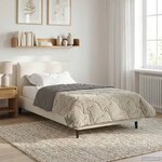 vidaXL Duvet d'été simple Matelassé Gris clair 155 x 220 cm