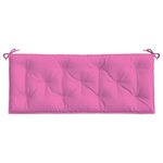 vidaXL Coussins de banc de jardin lot de 2 rose 120x50x7 cm tissu