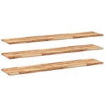 vidaXL Étagères flottantes 3 Pièces 140x30x2 cm acacia massif à l'huile
