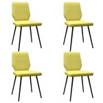 Vidaxl chaises de salle à manger 4 pcs jaune citron tissu