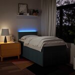 vidaXL Sommier à lattes de lit avec matelas Bleu 90x200 cm Tissu