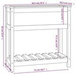 vidaXL Jardinière avec étagère Blanc 82 5x34 5x81cm Bois massif de pin