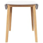 vidaXL Table à manger naturel bois massif et caoutchouc