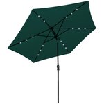 Vidaxl parasol cantilever à led 3 m vert