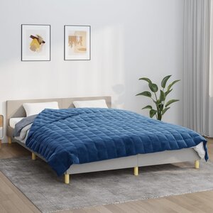 vidaXL Couverture lestée Bleu 220x235 cm 15 kg Tissu