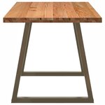 vidaXL Table à manger marron clair bois de chêne massif rectangulaire