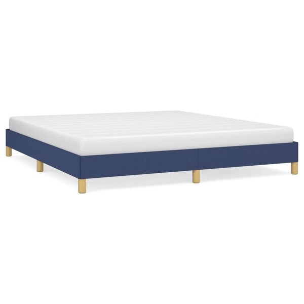 vidaXL Cadre de lit sans matelas bleu 180x200 cm tissu