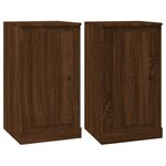 vidaXL Buffets 2 Pièces chêne marron 37 5x35 5x67 5 cm bois d'ingénierie
