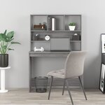 vidaXL Bureau avec étagères Sonoma gris 102x45x148cm Bois d'ingénierie