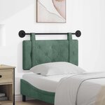 vidaXL Tête de lit suspendue Vert Mer Velours