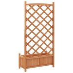 vidaXL Jardinière avec treillis marron bois massif de sapin