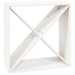 vidaXL Armoire à vin Blanc 62x25x62 cm Bois de pin massif