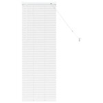 vidaXL Store de Fenêtre avec des rideaux Blanc Aluminium