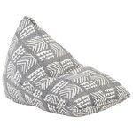 vidaXL Canapé pouf Gris Tissu Patchwork