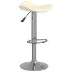 vidaXL Tabouret de bar Crème Acier chromé et cuir artificiel