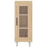 vidaXL Buffet haut Chêne sonoma 34 5x34x180 cm Bois d'ingénierie